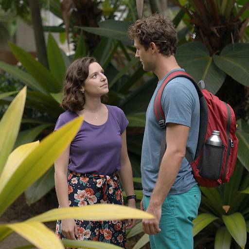 Couple in a Tropical Garden Setting