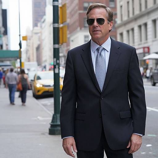 Businessman in Suit on City Street