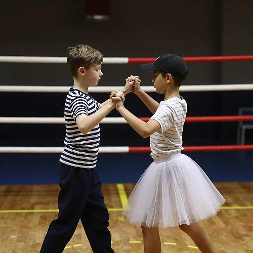 Dancing Boys in a Dim Gym Setting