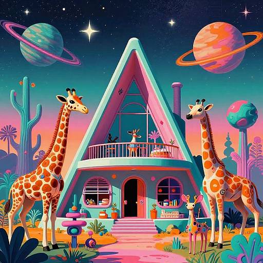 Psychedelic 70s Sci-Fi Dreamscape