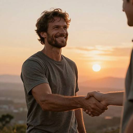 Craggy Handshake at Golden Hour