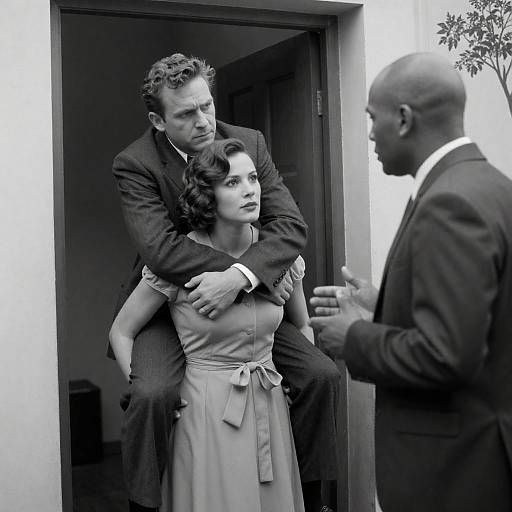 Dramatic Vintage Scene in Monochrome