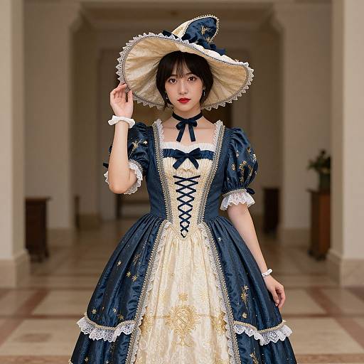 Girl in Painted Lady Costume