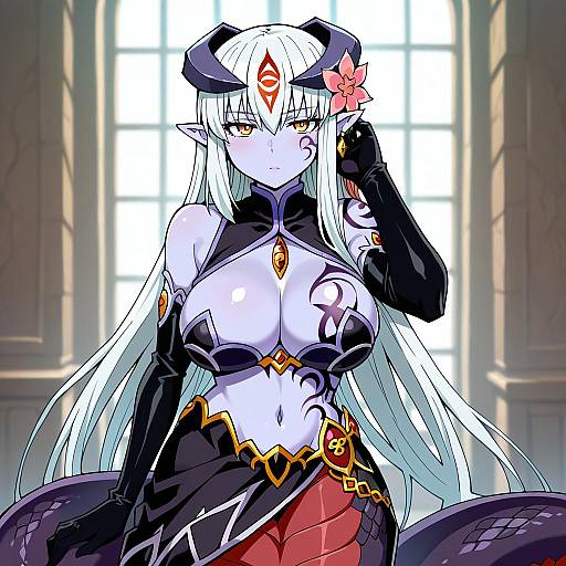 Illustration of Alipheese fateburn xvi, mon-musu quest! in the style of Kyousaru