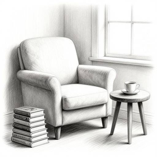 Cozy Reading Nook Sketch