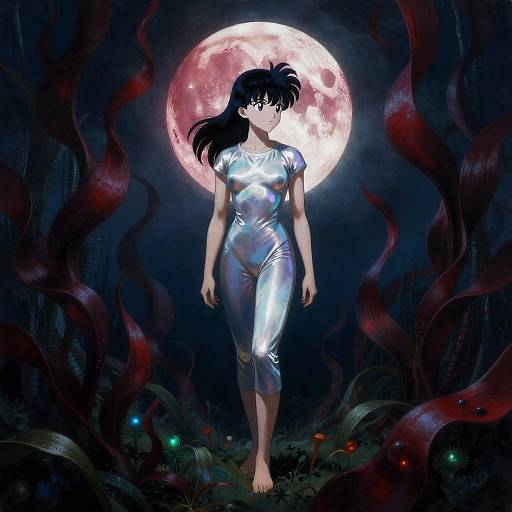 Celestial Mariner in Bioluminescent Kelp Forest