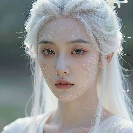 Ethereal Fantasy Portrait with Veins