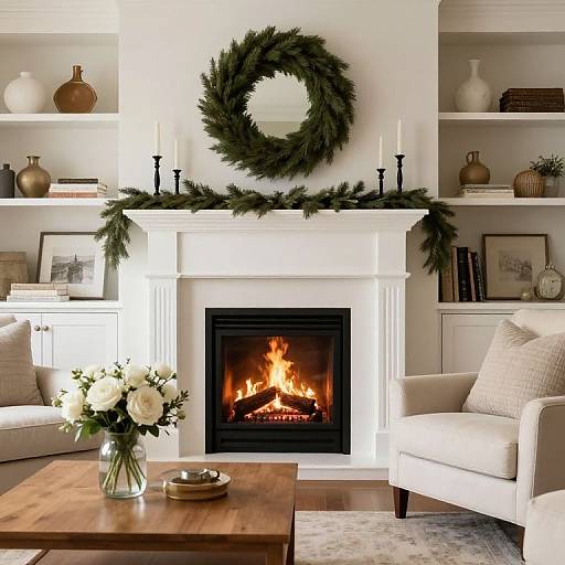 Cozy Living Room with Fireplace Decor