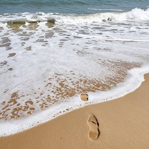 Surreal Beach with Reversing Waves