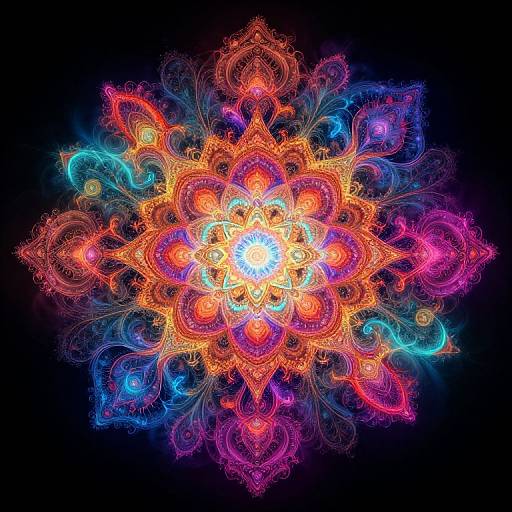 Vibrant Intricate Mandalas AI Art