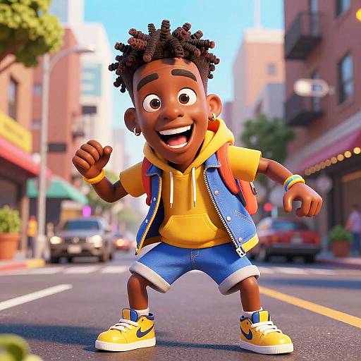 Playful Urban Caricature Portrait