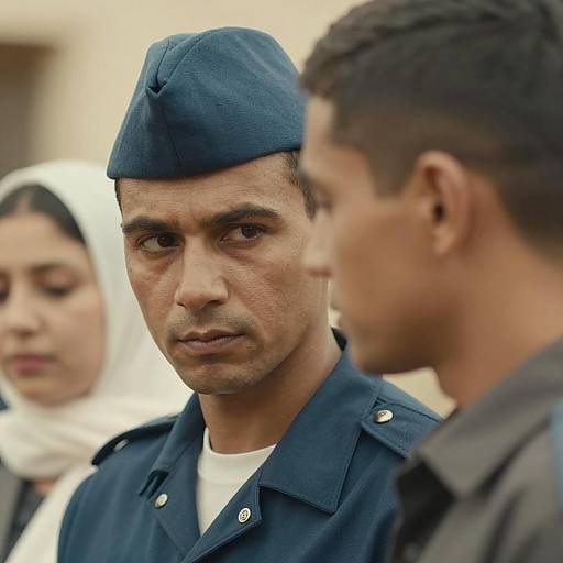 Emotional Close-Up of Three Individuals