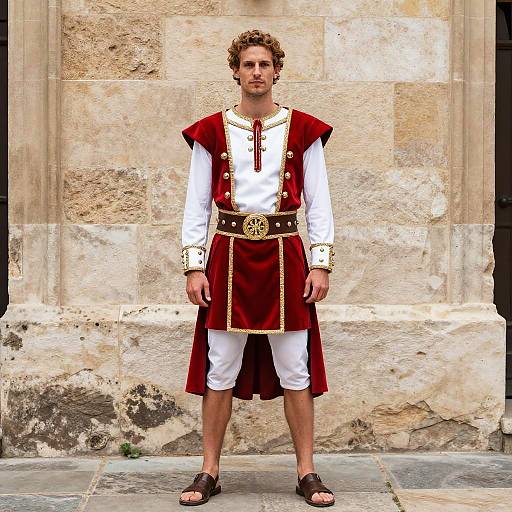 Man in Roman Fancy Dress Costume