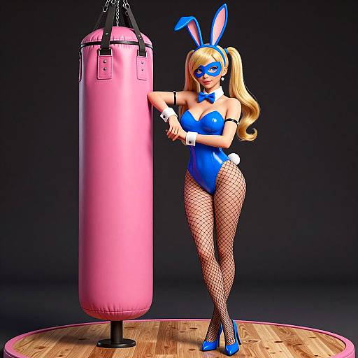 Confident Blonde Bunny in 3D Illustration