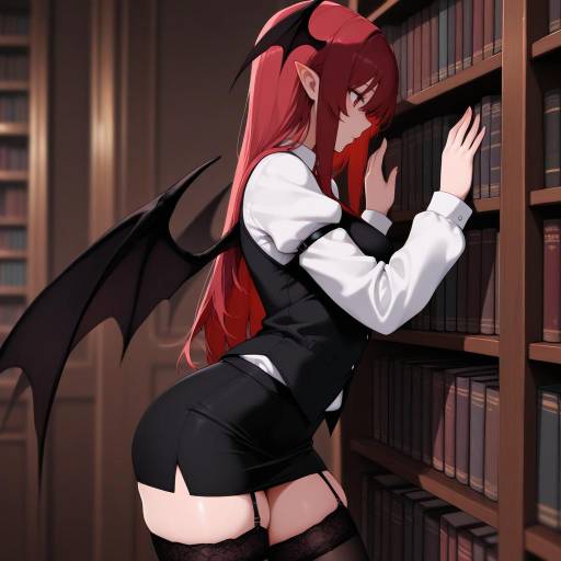 Enchanting Girl with Wings and Books