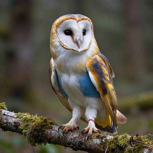 Realistic Barn Owl Snow White Portrait
