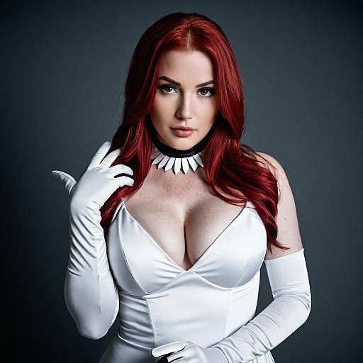 Stunning White Widow Cosplay Portrait