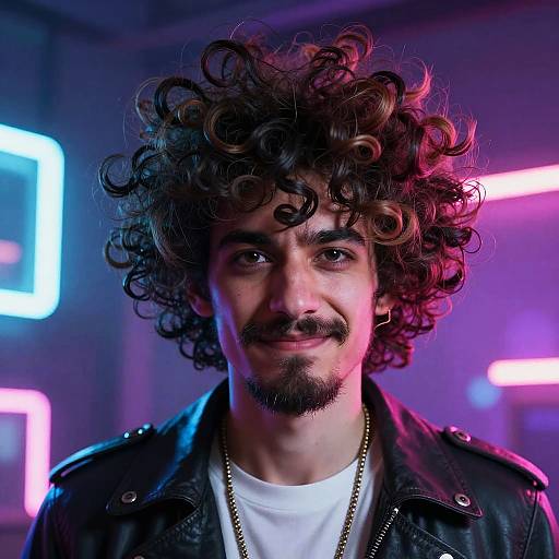 Chaotic Cyberpunk Facial Hair Style