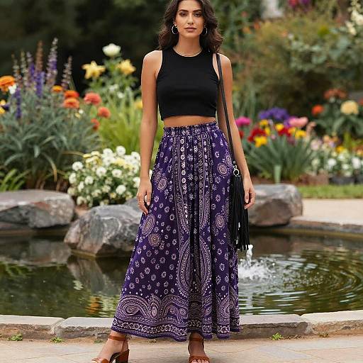 Bohemian Woman by Tranquil Pond