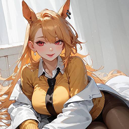 Anime Girl Agnes Tachyon in Labcoat