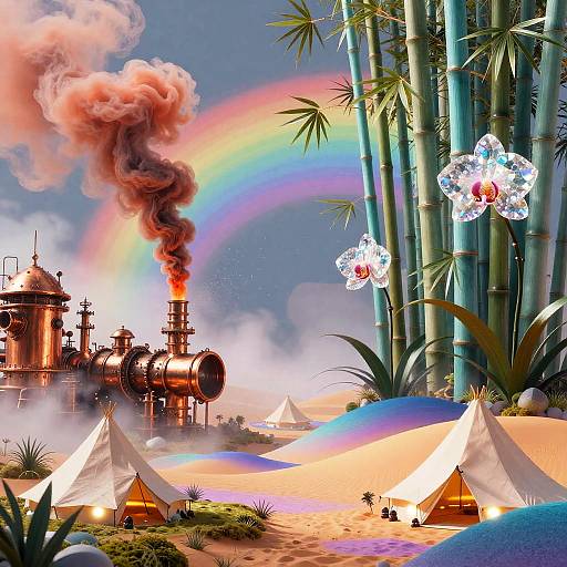 Surreal Steampunk Dreamscape Artwork