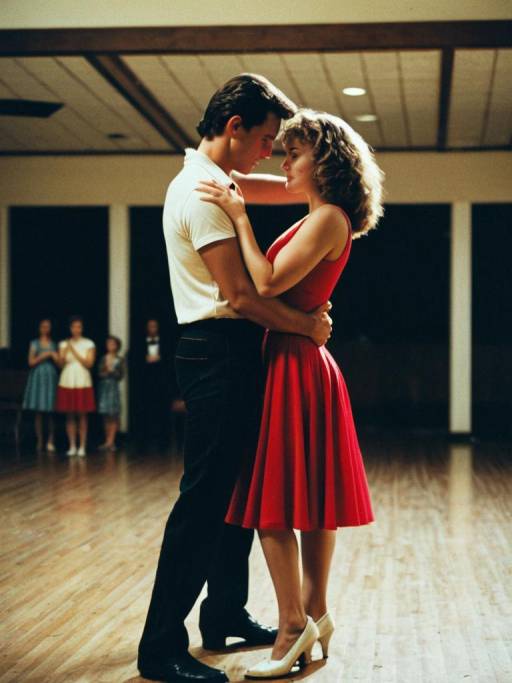 Couple Dancing in Retro Attire