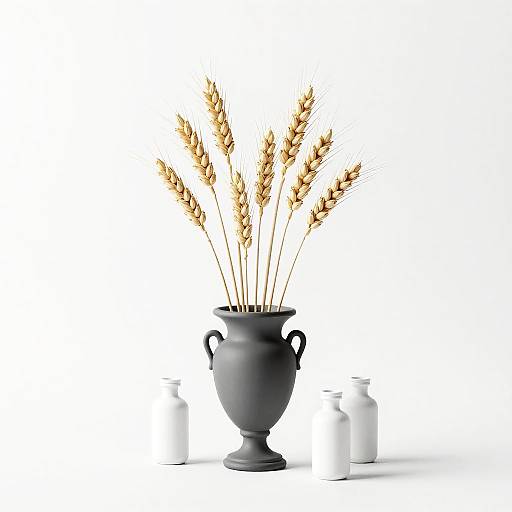 Minimalist Line Art Ceramic Urn