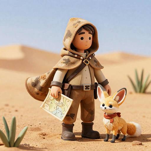 Desert Scout with Fennec Fox Companion