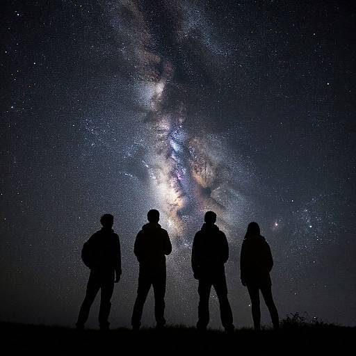 Silhouettes Under the Milky Way