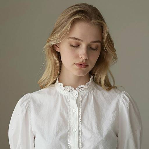 Serene Portrait of Young Blonde Woman