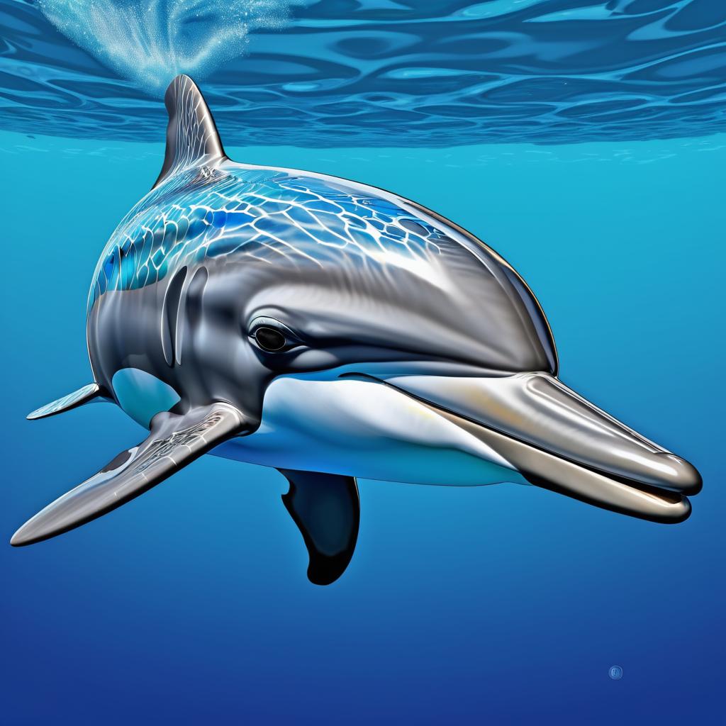 Vibrant Dolphin Vector Art with Emotion