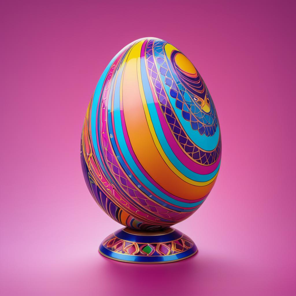 Vibrant Easter Egg in Unique Style