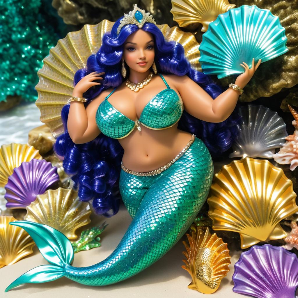 Exotic Mermaid with Shimmering Scales