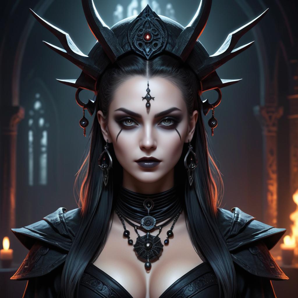 Gothic Shaman: Dark Fantasy Portrait