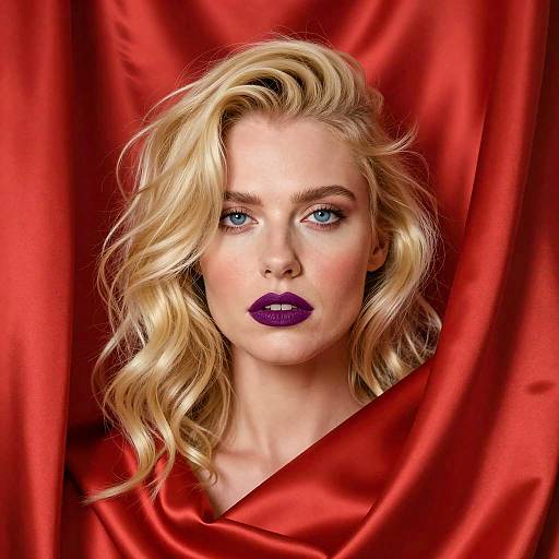 Portrait of a Woman with Dramatic Fabric