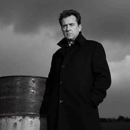 Moody Black-and-White Portrait