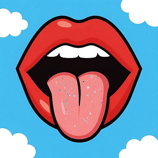 Bold Pop Art Lips with Glitter