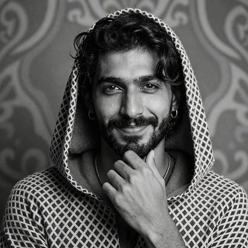 Sly Smirk in Diamond Patterns