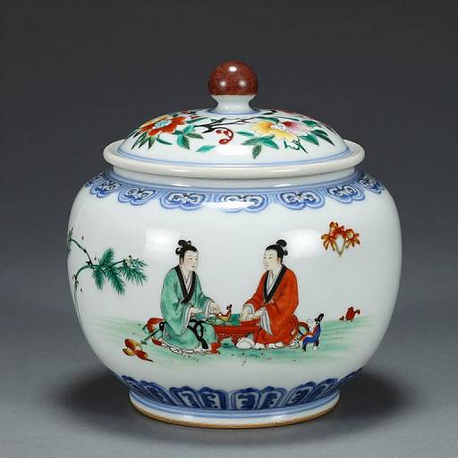 Chinese Hand-Painted Porcelain Brush Pot