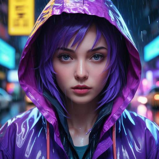 Vibrant Anime-Inspired Urban Portrait