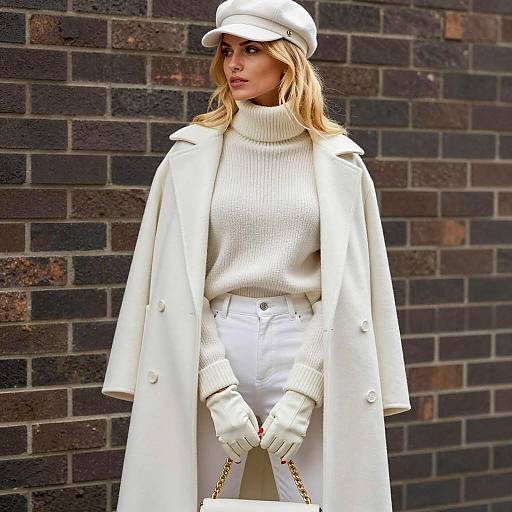 Chic Blonde Woman in Minimalist Style