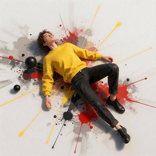 Splayed Figure in Splattered Chaos