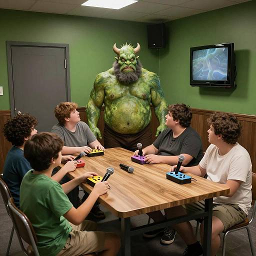 Monster Karaoke Room with Boys