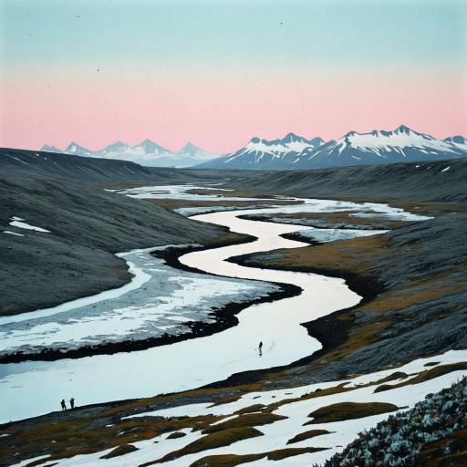 Tundra River Landscape at Twilight