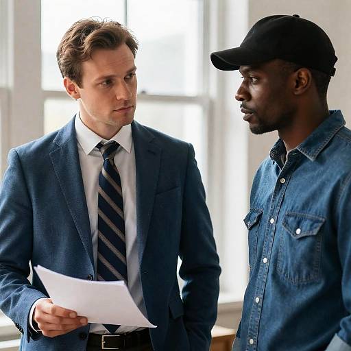 Indoor Portrait of Two Men Together