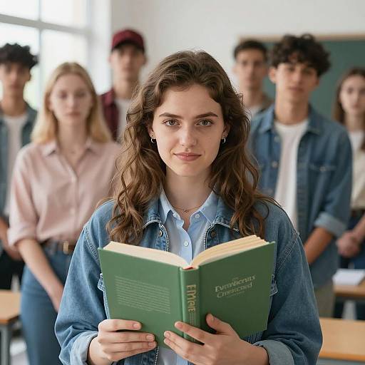 Confident Woman in Classroom Setting