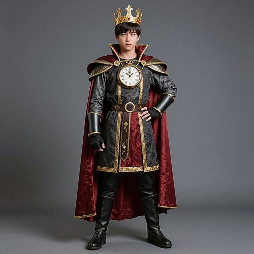 Regal King in Armor Costume