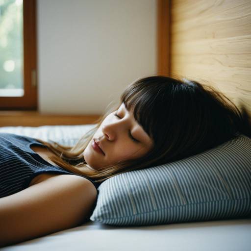 Peaceful Woman Sleeping on Bed
