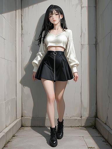 Casual Chic Woman Full Body