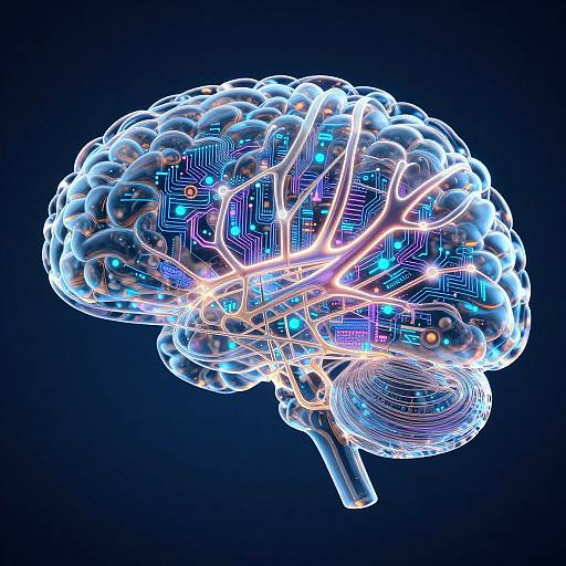 Futuristic Neural Network Brain Visualization